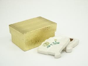 三楽造　扇形香合（箱付）